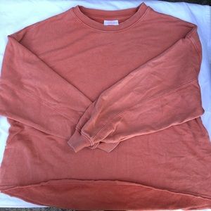 Cantaloupe color crew neck sweatshirt